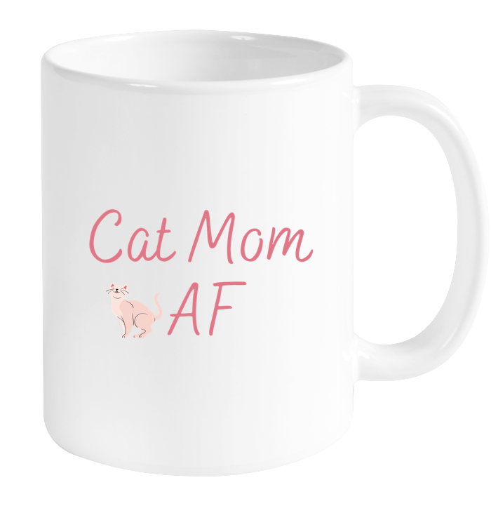 Cat Mom AF Mug