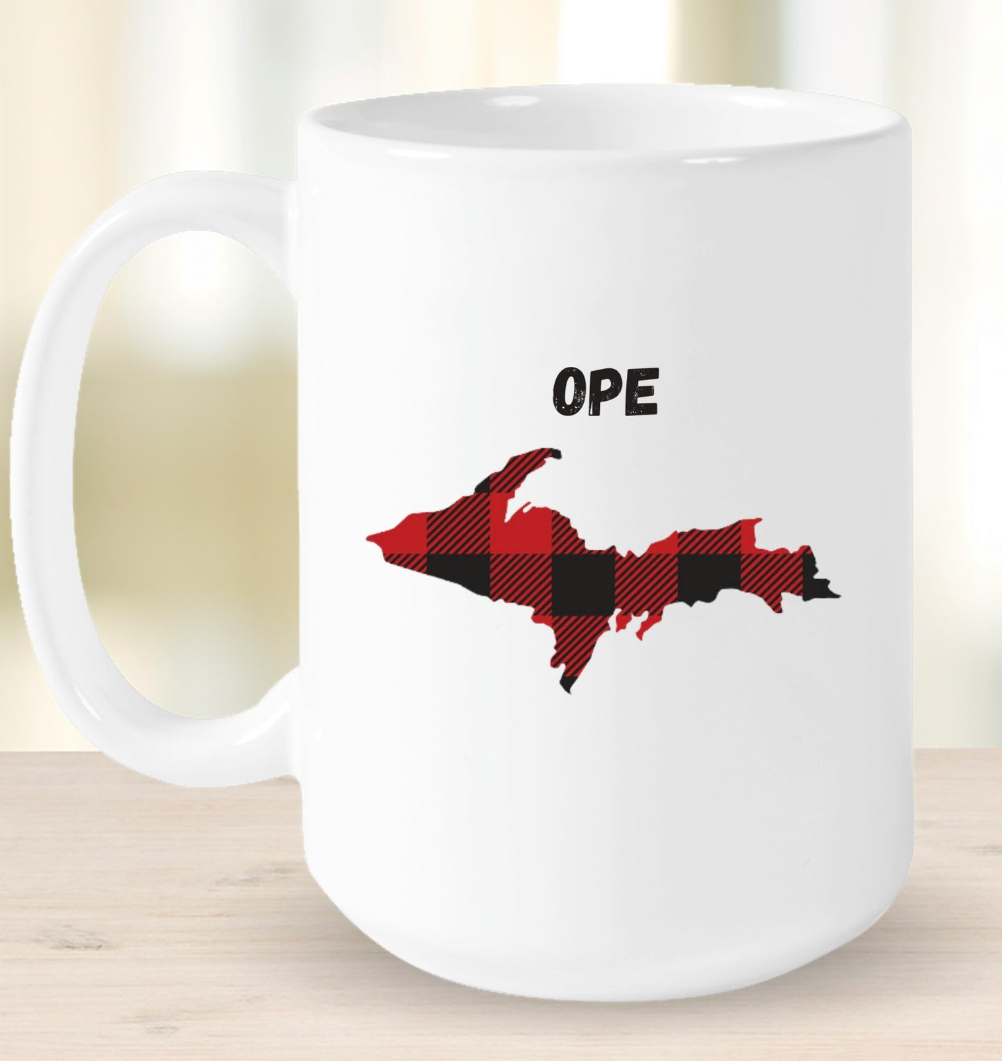 Ope Plaid UP Mug