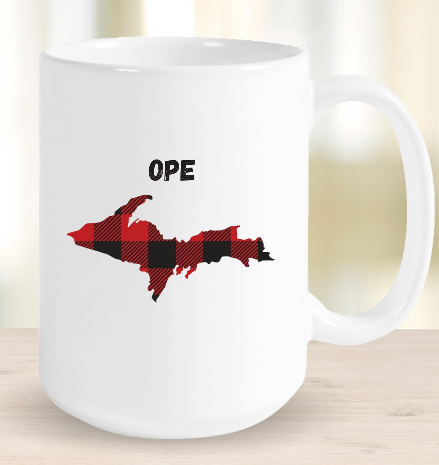 Ope Plaid UP Mug