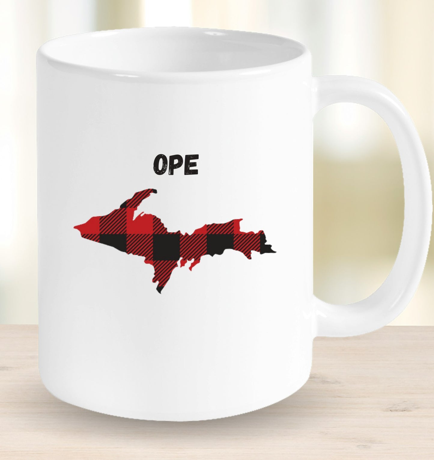 Ope Plaid UP Mug