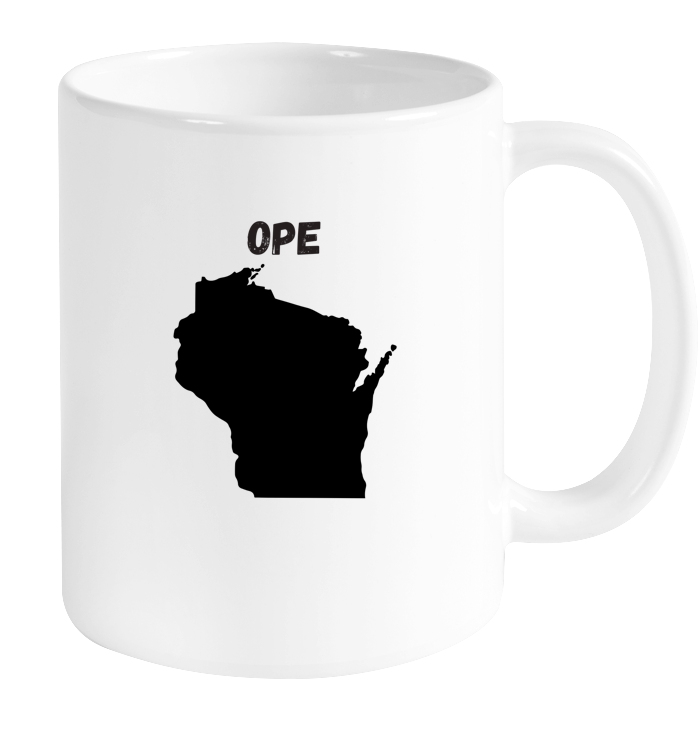 Ope Black Wisconsin Mug