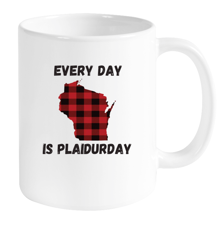 Wisconsin Plaidurday Mug