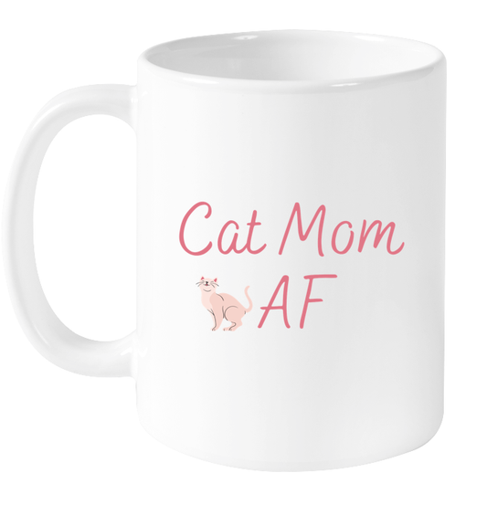 Cat Mom AF Mug