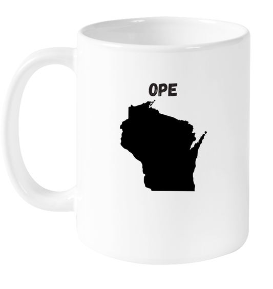 Ope Black Wisconsin Mug