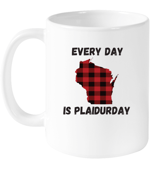 Wisconsin Plaidurday Mug