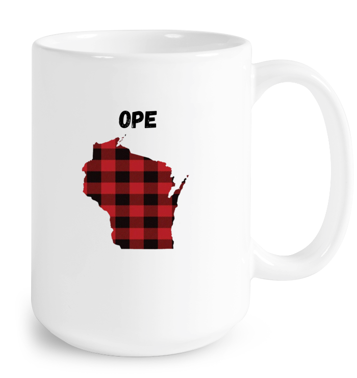Ope Plaid Wisconsin Mug