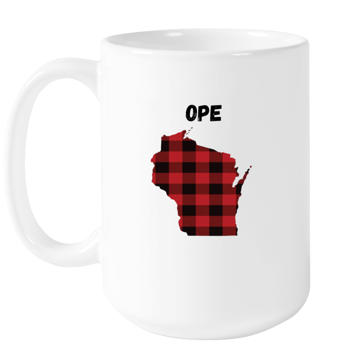 Ope Plaid Wisconsin Mug