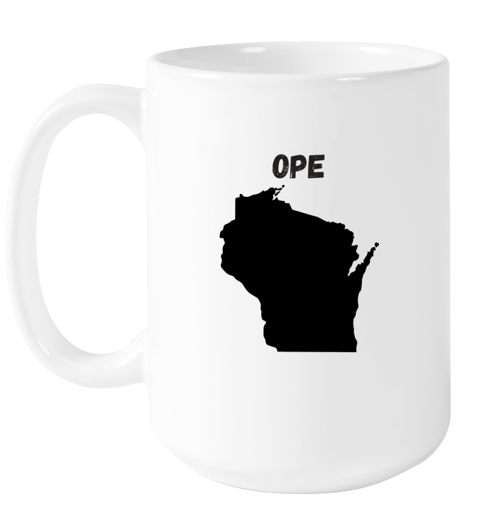 Ope Black Wisconsin Mug