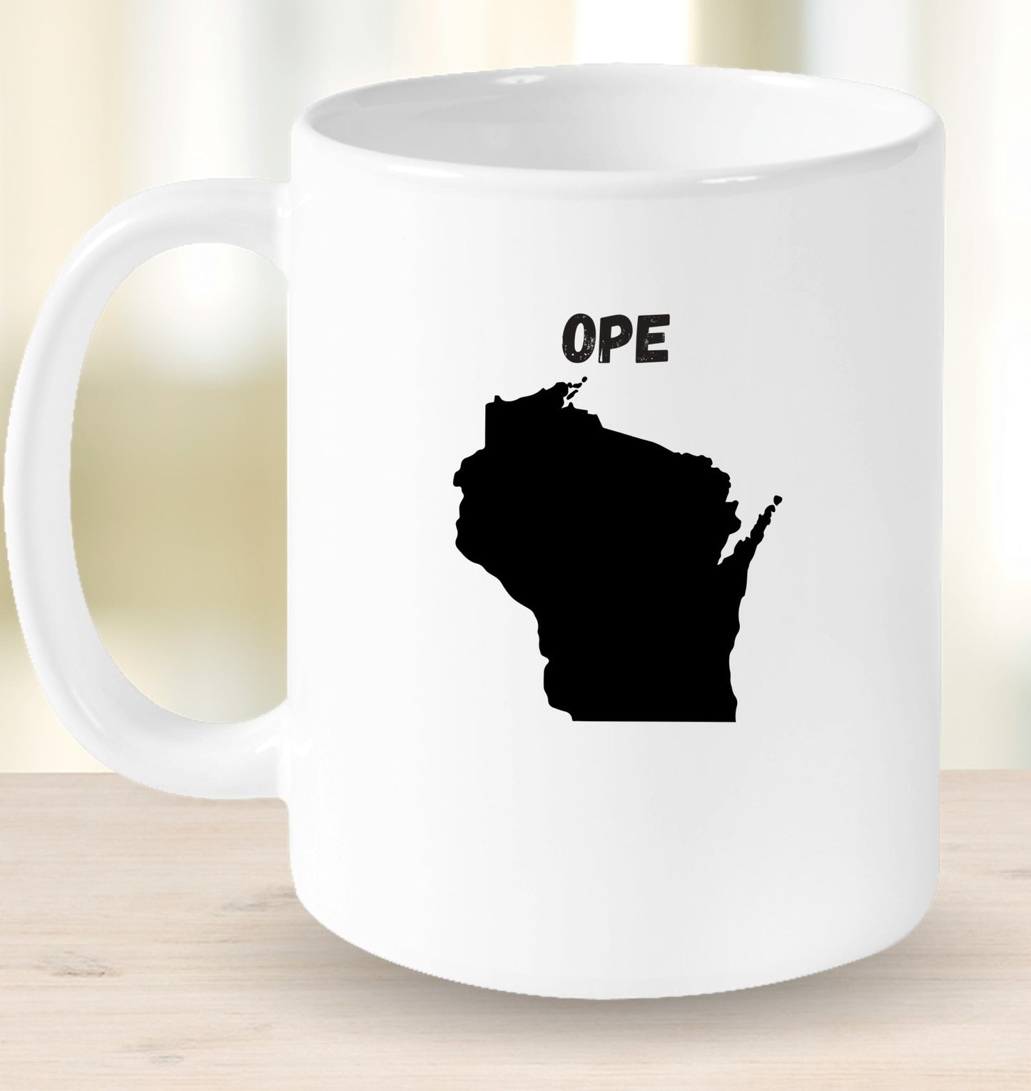 Ope Black Wisconsin Mug