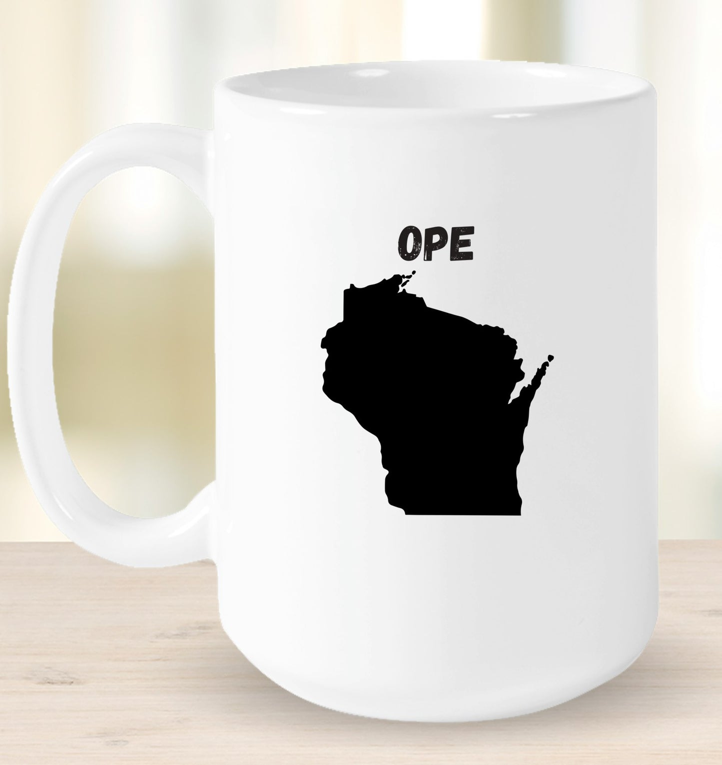 Ope Black Wisconsin Mug