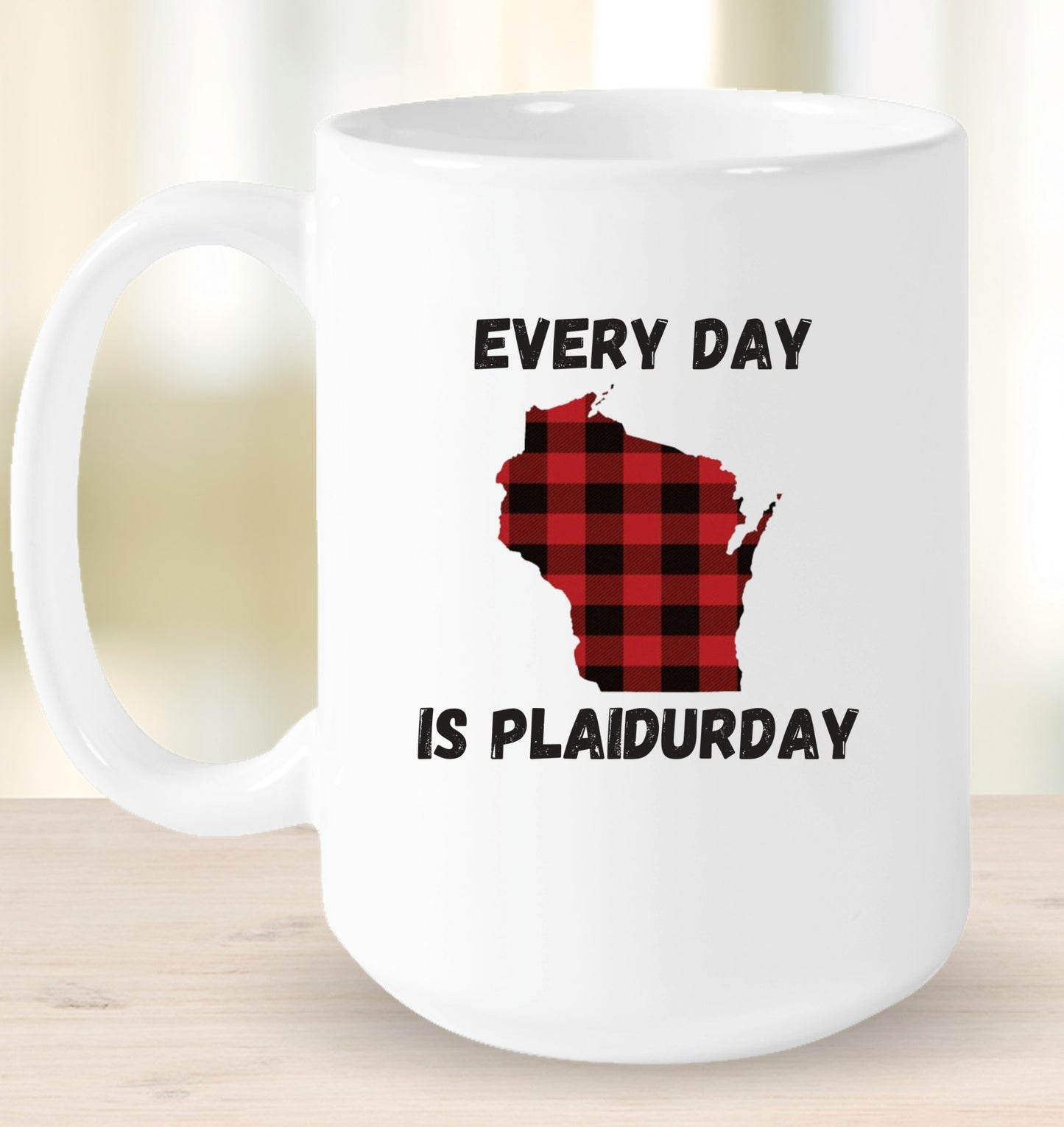 Wisconsin Plaidurday Mug