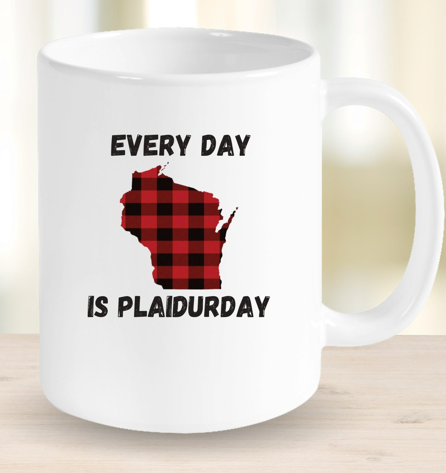 Wisconsin Plaidurday Mug