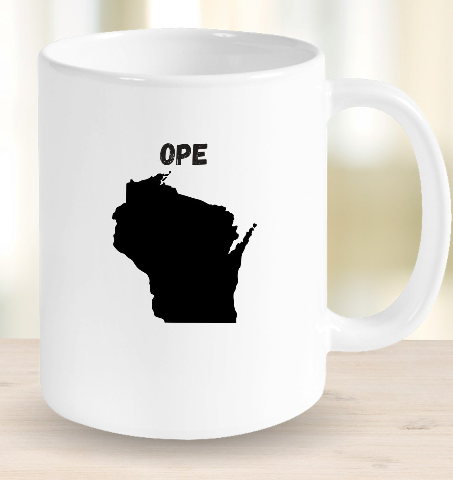 Ope Black Wisconsin Mug